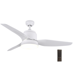 Bright Star Lighting - 56W 3 Blade Ceiling Fan With Light - White
