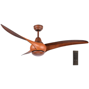 Bright Star Lighting - 58W 3 Blade Ceiling Fan Without Light - Brown
