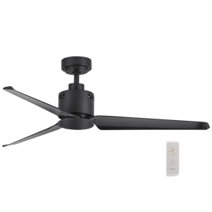 Bright Star Lighting - 65 Watt 3 Blade Ceiling Fan in Matt Black