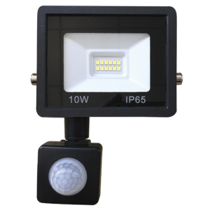Brightstar 10 Watt LED Die Cast Aluminium Flood Light with PIR Sensor - Black