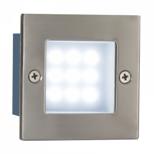 Bright Star Lighting - Square LED Footlight with Stainless Steel Cover