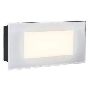 Bright Star Lighting - 5 Watt Rectangular Polycarbonate Footlight with Glass Cover