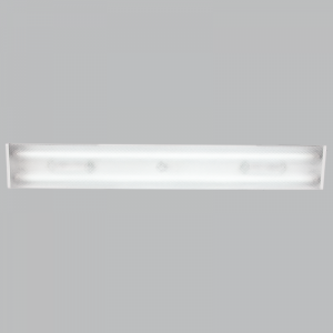 Bright Star Lighting - 4 Foot White LED Flush Mount Fluorescent Fitting with Grid
