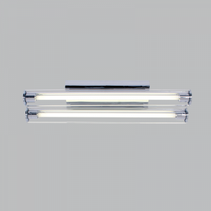 Bright Star Lighting - Silver Plastic and Glass Fluorescent Fitting - 14W