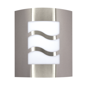 Bright Star Lighting - Stainless Steel Wall Bracket With Wavy Pattern White Polycarbonate Cover