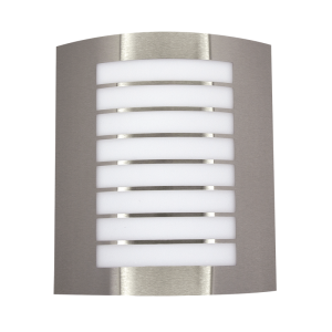 Bright Star Lighting - Stainless Steel Wall Bracket With Straight White Polycarbonate Cover