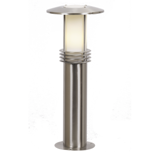 Bright Star Lighting - Short Stainless Steel Bollard With White Perspex Cover