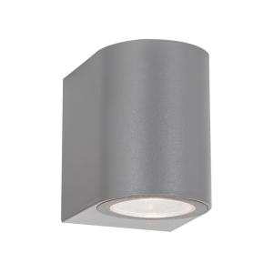 Bright Star Lighting - Curved Compact and Practical Outdoor Wall Lantern - Grey