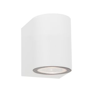 Bright Star Lighting - Curved Compact and Practical Outdoor Wall Lantern - White