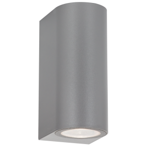 Bright Star Lighting - Curved Compact and Practical Outdoor Wall Lantern - 2 Lamps - Grey