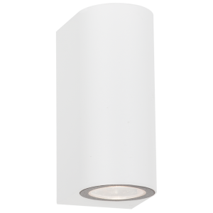 Bright Star Lighting - Curved Compact and Practical Outdoor Wall Lantern - 2 Lamps - White