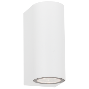 Bright Star Lighting - Curved Compact and Practical Outdoor Wall Lantern - 2 Lamps - White