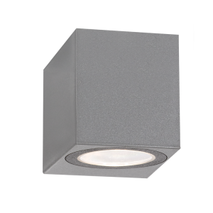 Bright Star Lighting - Square Compact and Practical Plastic Outdoor Wall Lantern - Grey