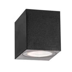 Bright Star Lighting - Square Compact and Practical Plastic Outdoor Wall Lantern - Matt Black