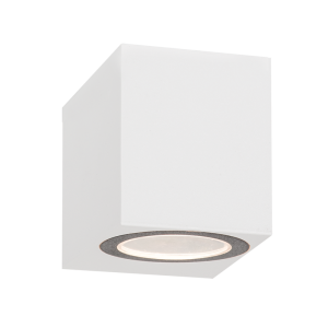 Bright Star Lighting - Square Compact and Practical Plastic Outdoor Wall Lantern - White