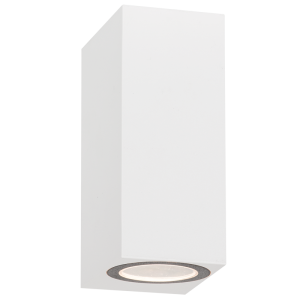 Bright Star Lighting - Square Compact and Practical Outdoor Wall Lantern - 2 Lamps - White