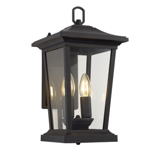 Bright Star Lighting - Down Facing Ornate Aluminium Lantern with Clear Glass