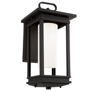 Bright Star Lighting - Black Down Facing Aluminium Lantern with Frosted Glass