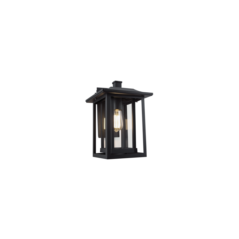 Bright Star Lighting Black Down Facing Aluminium Lantern With Clear bright-star-lighting-black-down-facing-aluminium-lantern-with-clear