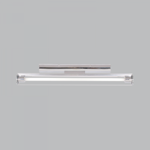 Bright Star Lighting - 2 Foot Polished Chrome Fluorescent Fitting with Clear Glass Cover