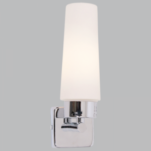 Bright Star Lighting - Polished Chrome Wall Bracket with Sealed White Glass