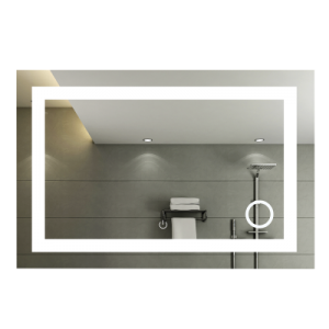 Bright Star Lighting - 22 Watt Rectangular Mirror with On / Off Touch Switch and 3 x Magnifier