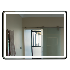 Bright Star Lighting - 20 Watt LED Frontlit Rectangular Bathroom Vanity Mirror With Black Frame