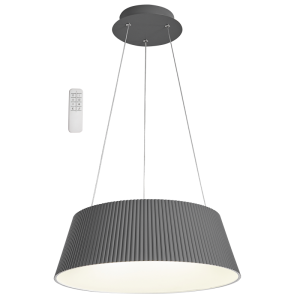 Bright Star Lighting - 45 Watt LED Metal Pendant with Remote Control - Grey