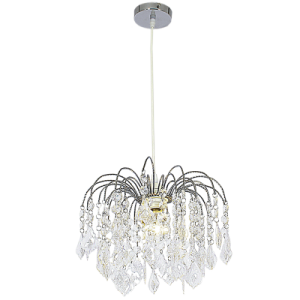 Bright Star Lighting - Polished Chrome with Clear Acrylic Crystals