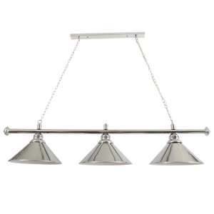 Bright Star Lighting - Billiard Pool Table Pendant with Three Heads - Chrome