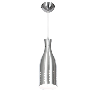 Bright Star Lighting - Aluminium Cylindrical Pendant with Black Cord - 320mm