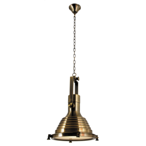 Bright Star Lighting - Bronze Metal Pendant with Opaque Glass Cover