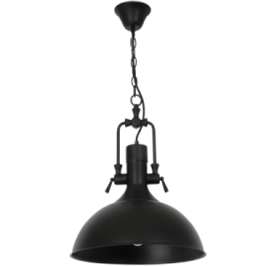 Bright Star Lighting - Black Metal Pendant with Open Bottom