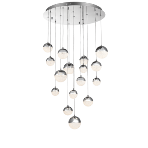 Bright Star Lighting - 92 Watt LED Stainless Steel and Acrylic Pendant Balls