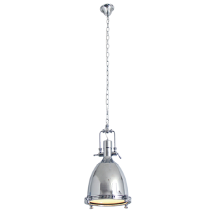 Bright Star Lighting - Polished Chrome Pendant with Opaque Glass Cover