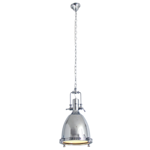Bright Star Lighting - Polished Chrome Pendant with Opaque Glass Cover