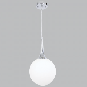 Bright Star Lighting - Polished Chrome Pendant with Opal Glass