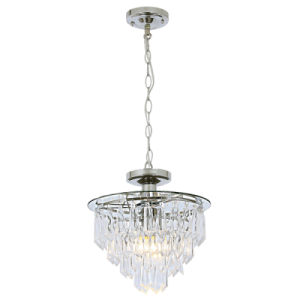 Bright Star Lighting - Polished Chrome with Clear Acrylic Crystals