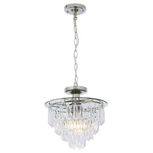 Bright Star Lighting - Polished Chrome with Clear Acrylic Crystals