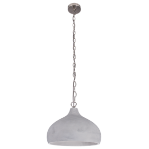 Bright Star Lighting - Satin Chrome with Cement Pendant Dome Finish