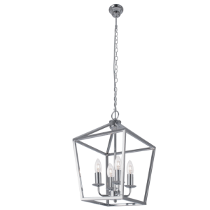 Bright Star Lighting - Square Design Polished Chrome Pendant