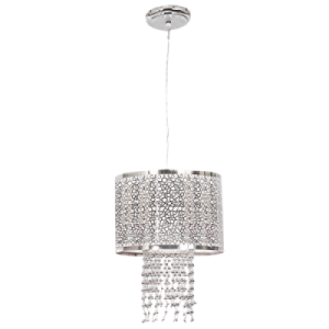 Bright Star Lighting - Polished Chrome Pendant with Silver Beads