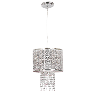 Bright Star Lighting - Polished Chrome Pendant with Silver Beads