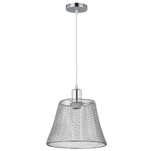 Bright Star Lighting - Steel Mesh Pendant In Variety Of Colours - Chrome