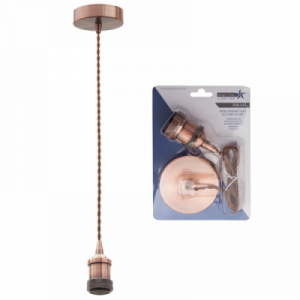 Bright Star Lighting - Single Cord Metal Pendant in Blister Pack - Red