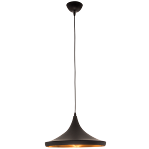 Bright Star Lighting - Matt Black and Gold Inner Metal Cord Pendant