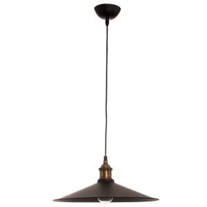 Bright Star Lighting - Antique Black and Black Inner Metal Cord Pendant