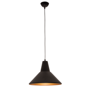 Bright Star Lighting - Matt Black and Gold Inner Metal Cord Pendant