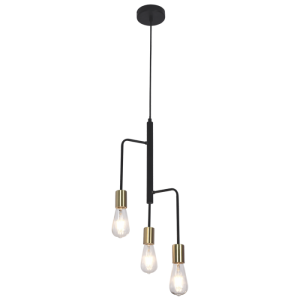 Bright Star Lighting - Cascading Metal Pendant With Gold Accent - 55 cm