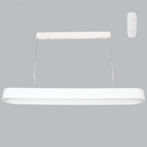 Bright Star Lighting - Metal and Perspex LED Pendant with Remote Control - White